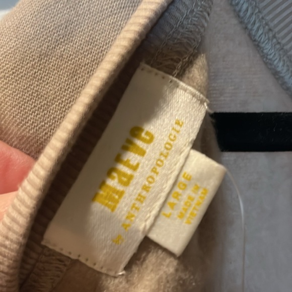 ANTHROPOLOGIE MAEVE BLACK BOW-BACK MUSCLE TEE NUDE LARGE - Picture 6 of 10